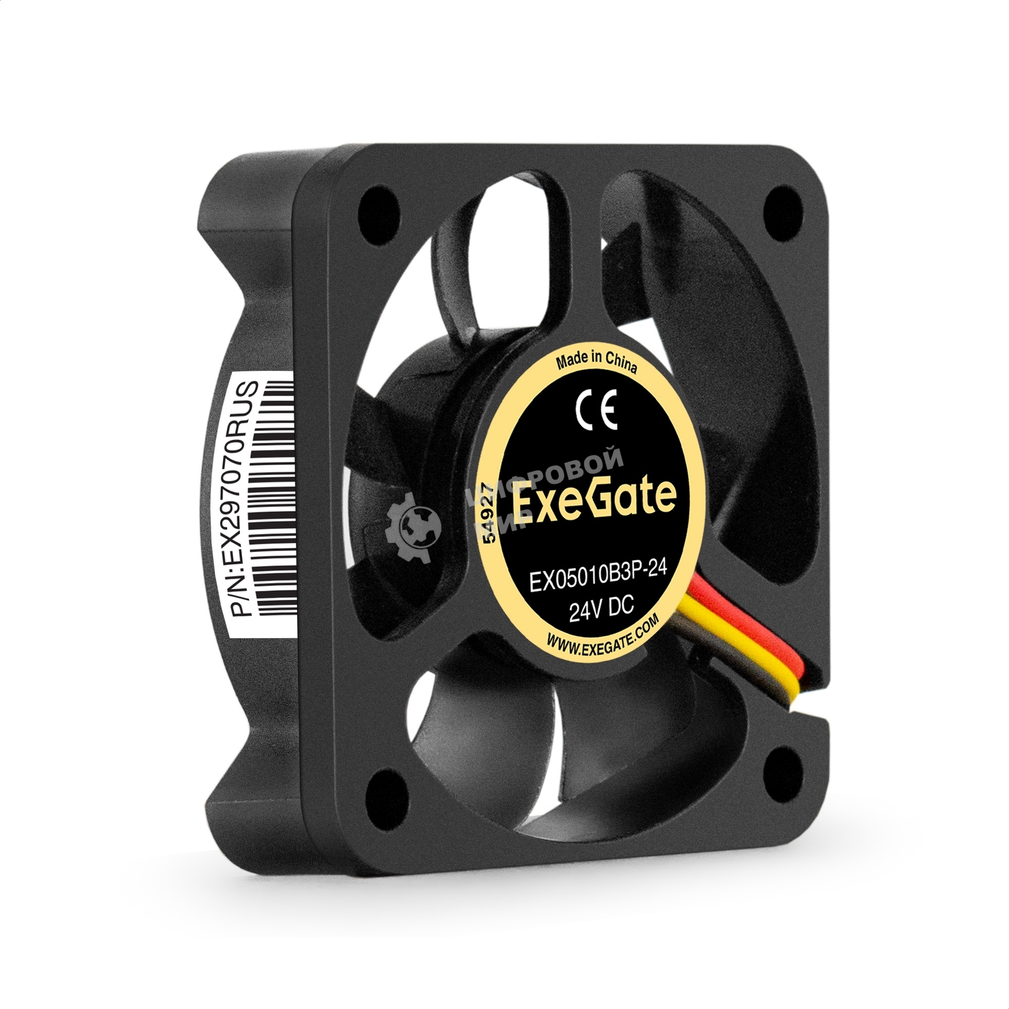 Вентилятор для корпуса ExeGate EX05010B3P-24 черный, 50 мм, 7000 об/мин, 42.6 дБ, 3 pin