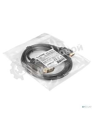 Кабель HDMI-DVI-D ExeGate EX-CC-HDMIM-DVI2M-1.5 (19M/(24+1)M, dual link, 1,5м, позолоченные контакты)