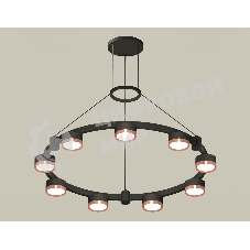 Светильник Ambrella light XR92051803/9 SBK/PPG черный песок/золото розовое полированное GX53 (A9205, C9242, N8126)
