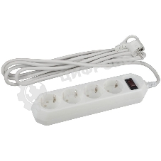 Сетевой фильтр ЭРА USF-M-4es-1.5m-W, 1.5м, белый б0019741