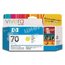 Картридж струйный HP №70 C9454A желтый для HP DJ Z2100/Z3100 (130мл)