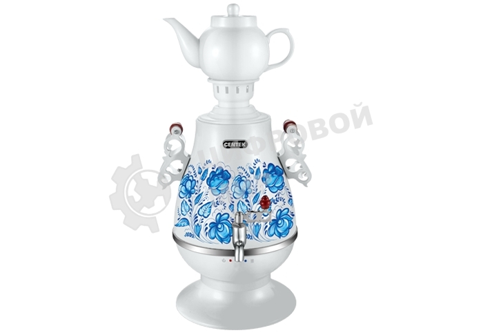 Самовар Centek CT-0091 A (белый+рисунок) 4.0л, 2300 Вт, поддерж.t + LED индикатор