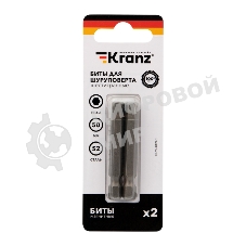 Бита шестигранная для шуруповерта Kranz HEX6х50 мм (2 шт./уп.)