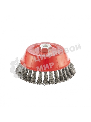 Щетка Matrix для УШМ, 150 мм, М14, Чашка, крученая проволока 0,8 мм
