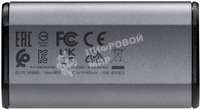 Внешний SSD ADATA Elite SE880, 2TB, USB 3.2 Gen 2x2 Type-C, R/W 2000/2000, серый