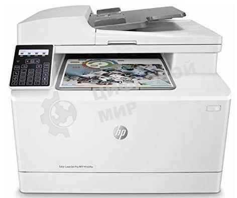 МФУ лазерное HP Color LaserJet Pro M183fw (7KW56A), A4, цветной, печ. до 16 стр/мин., скан. до 15 стр/мин. (ч/б) 8 стр/мин. (цвет), 600 x 600 dpi (печать) 1200x1200dpi (скан.), USB, RJ-45, Wi-Fi, Air Print, Mopria