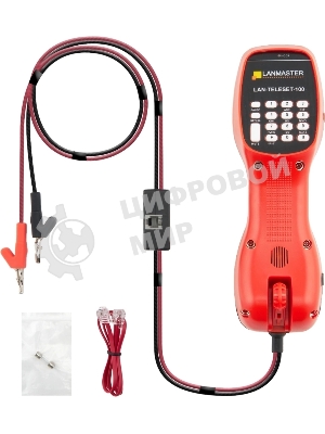 Трубка телефонная Lanmaster LAN-TELESET-100 для тестирования красный
