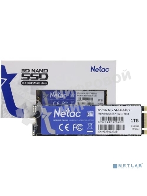 Накопитель SSD Netac N535N Series, 1Tb, M.2 2280, SATA III, R/W 560/520