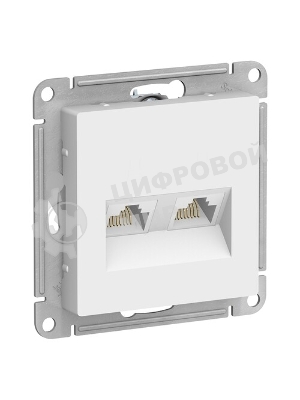 Механизм розетки компьютерной 2-м AtlasDesign RJ45 кат.5E беж.