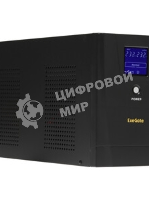 Источник бесперебойного питания Pure Sine Wave ExeGate SinePower UHB-5000.LCD.AVR.6C13.RJ.USB.3U (5000VA/4000W, LCD, AVR, 6*C13, RJ45/11, USB, возможность подключения до десяти внешних батарейных блоков 48В (поставляются отдельно), Rackmount 3U/Tower, металлический корпус, черный)