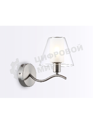 Настенный светильник Ambrella light LH57085 SN/FR никель/белый матовый E14 max 40W 230*140*200