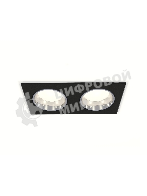 Комплект встраиваемого светильника Ambrella light XC6526003 SBK/PSL черный песок/серебро полированное MR16 GU5.3 (C6526, N6112)
