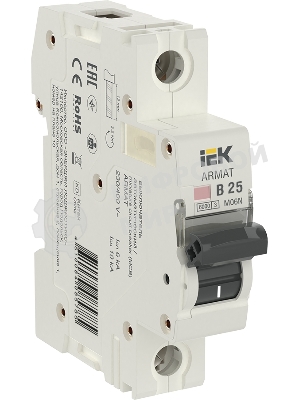 Выключатель автоматический IEK ARMAT M06N 1P B 25А