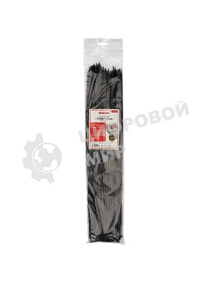 Хомут-стяжкa нейлоновая с тройным замком Rexant 500x4,8 мм, черная, упаковка 100 шт.