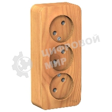 Розетка 3-ая б/з без шторок 16А, 250В, изолир. пластина SE Blanca наруж Ясень