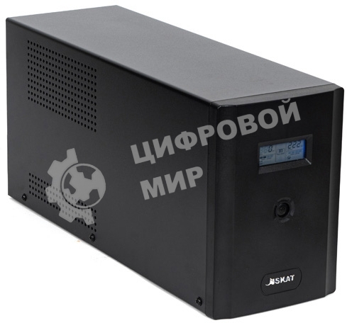 Источник бесперебойного питания SKAT-UPS 3000/1800 1800 Вт, с АКБ 9 А·ч 4 шт, меандр. стабилизация напряжения
