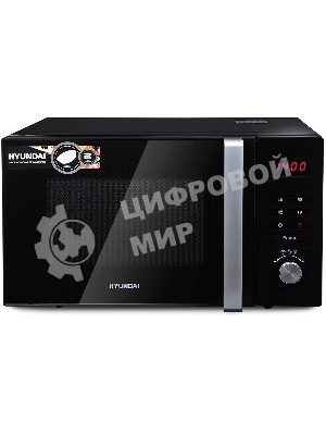 Микроволновая печь Hyundai HYM-M2062 черный, 23 л, 800 Вт, переключатели - кнопки, поворотный механизм