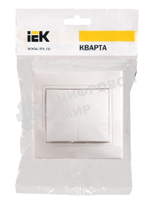 Выключатель IEK EVK20-K01-10-DM ВС10-2-0-КБ 2кл 10А КВАРТА (белый)