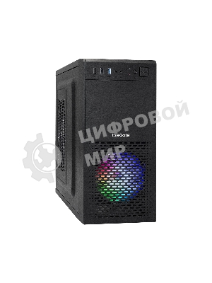 Компьютерный корпус Minitower ExeGate mEVO-7807-NPX500 (mATX, БП 500NPX 12см, 1хUSB+1хUSB 3.0, черный 1x12см с RGb подсветкой)