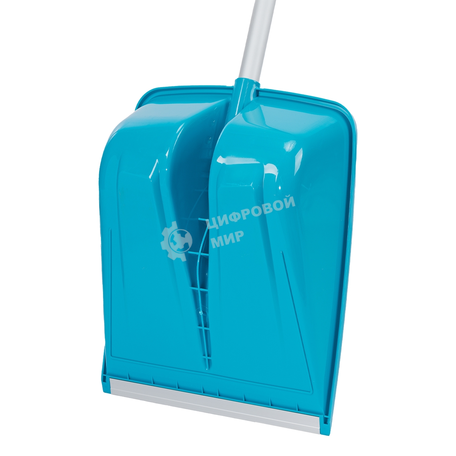 Лопата для уборки снега Palisad LUXE полипропилен, 365х460х1500мм, алюминиевый черенок, ПВХ накладка