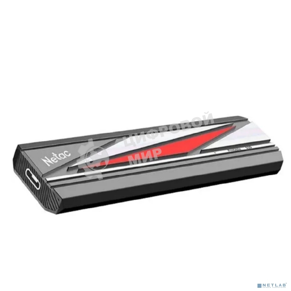 Внешний SSD Netac ZX20L, 512 Gb, USB 3.2 Gen 2x2 Type-C, R/W 2000/1800, черный