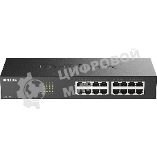 Коммутатор неуправляемый D-Link DES-1016D/I1A с 16 портами 10/100Base-TX