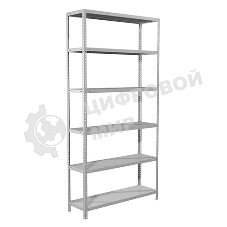 Металлические стеллажи Стеллаж MS 220/100х40/6 (Размеры внешние (ВхШхГ) 2200х1000х400 мм, 6 полок, с единой стойкой) S24199174602