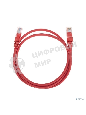 Патч-корд U/UTP Rexant cat.5e, RJ45-RJ45, 26AWG, ZH нг(А)-HF, красный, 1 м