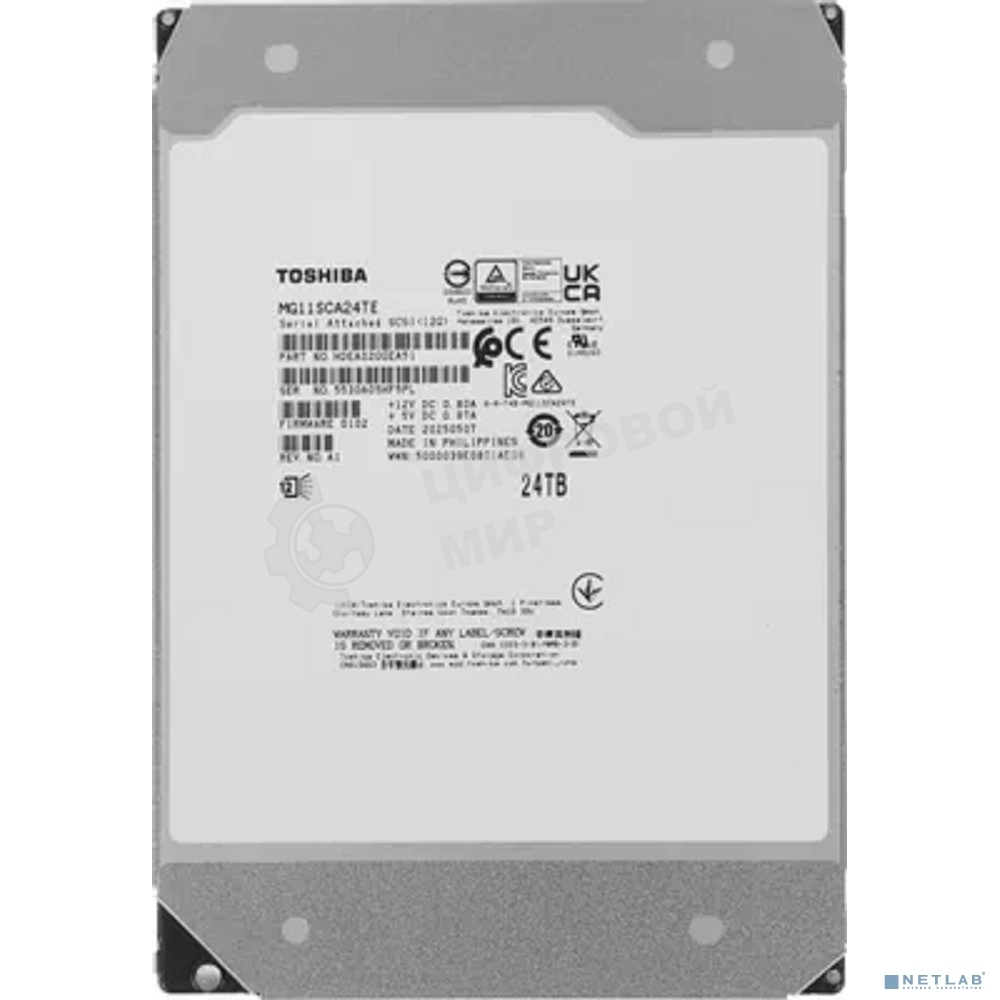 Жесткий диск Toshiba SAS 3.0 24Tb MG11SCA24TE Server (7200rpm) 512Mb 3.5