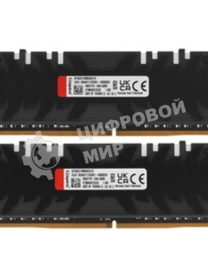 Оперативная память Kingston Fury Renegade, DDR4, 16Gb (2x8Gb), 3200MHz, CL16, DIMM, с радиаторами, RGB, черный