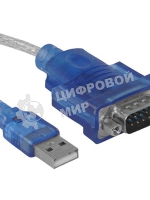 ORIENT USS-102N, кабель-адаптер USB Am to RS232 DB9M (WCH CH340, поддержка Win 8.x/10), 0.8м, крепеж разъема - винты