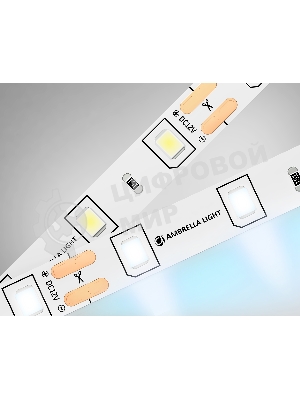 Светодиодная лента GS1003 2835 60Led/ 4.8W m/ 12V IP20 6500K/ 5000*8*1.2mm (2 конт.)