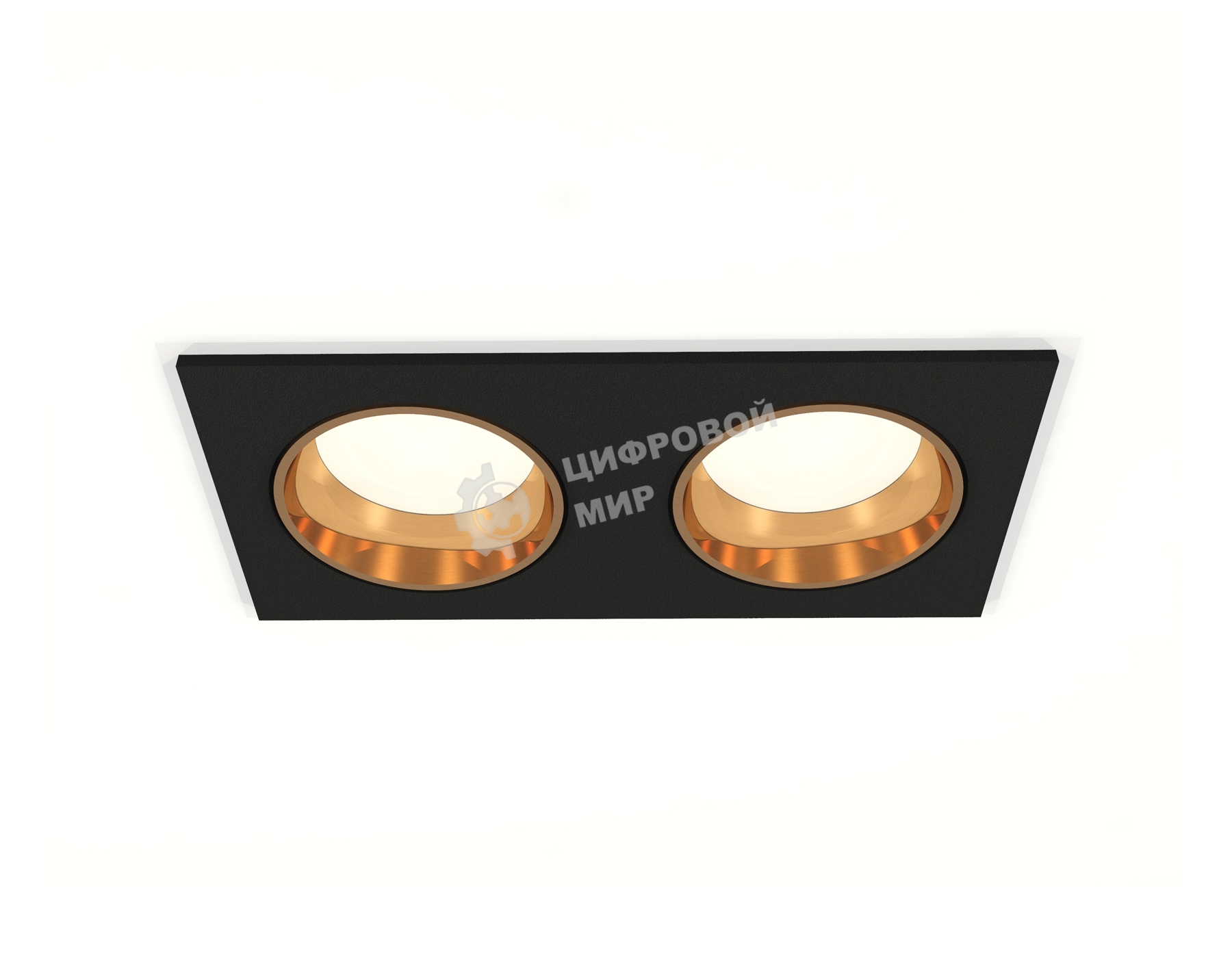 Комплект встраиваемого светильника Ambrella light XC6526004 SBK/PYG черный песок/золото желтое полированное MR16 GU5.3 (C6526, N6113)