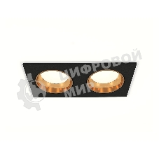 Комплект встраиваемого светильника Ambrella light XC6526004 SBK/PYG черный песок/золото желтое полированное MR16 GU5.3 (C6526, N6113)