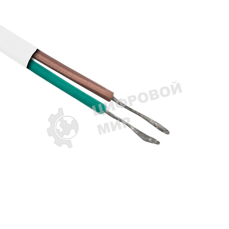 Шнур сетевой Rexant вилка плоская без розетки, кабель 2x0.5 мм², длина 1,8 м., белый