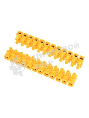 Клеммная винтовая колодка Rexant KВ-35 10-35, ток 80 A, полиэтилен желтый (10 шт./уп.)