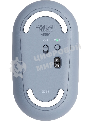Мышь беспроводная Logitech Pebble M350 серый, 1000 dpi, радиоканал, Bluetooth, USB, кнопки - 3