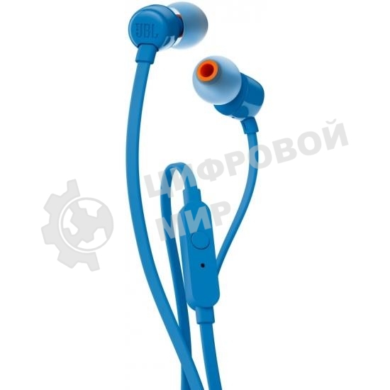 Наушники JBL Tune 110, 3.5 мм, внутриканальные, синий