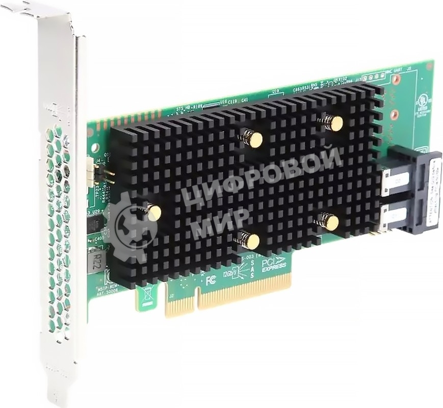 Контроллер MegaRAID 9440-8i SGL (05-50008-02), PCIe 3.1 x8 LP, SAS/SATA/NVMe, RAID 0,1,5,6,10,50,60, 8port(2 * int SFF8643), 3408 IOC