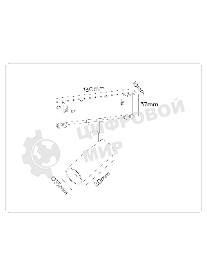 Трековый светильник GL2301 BK черный IP20 6W 3CCT 3000/4200/6400K 48V D35*80