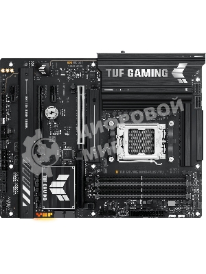 Материнская плата ASUS TUF GAMING B850-PLUS WIFI, AM5, AMD B850, 4xDDR5, 4xSATA, 3xM.2, 1xPCIe 5.0 x16, 1xPCIe 4.0 x16, 2xPCIe 4.0 x1, DisplayPort, HDMI, 1x2.5Gb LAN, USB Type-C, 5x3.5 мм, 7.1, ATX