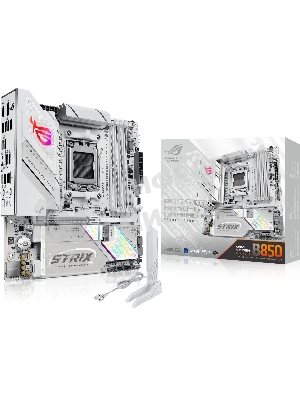 Материнская плата ASUS ROG STRIX B850-G GAMING WIFI, AM5, AMD B850, 4xDDR5, 2xSATA, 4xM.2, 1xPCIe 5.0 x16, DisplayPort, HDMI, 1x2.5Gb LAN, USB Type-C, Wi-Fi 7, Bluetooth, 2x3.5 мм, 7.1, microATX