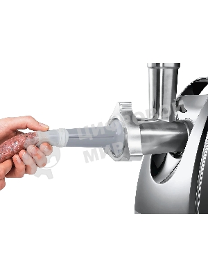 Мясорубка электрическая Bosch MFW67440 черный, 2000 Вт, 3.5 кг/мин, реверс, защита от перегрузки, насадки - 4