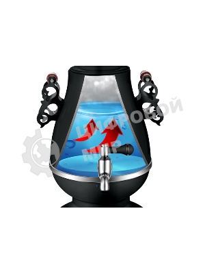 Самовар Centek CT-0091 B (черн+рисунок), 4.0л, 2300 Вт, поддерж.t + LED индикатор, керам заварник