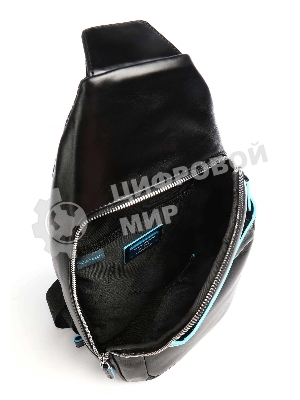 Рюкзак слинг Piquadro Blue Square CA4827B2/N черный натур.кожа