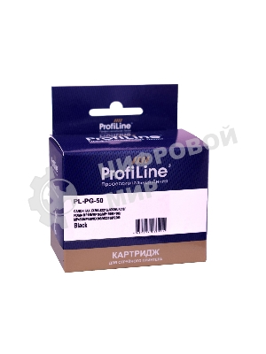 Картридж струйный ProfiLine PL-PG-50 для принтеров Canon FAX JX200/JX210/JX500/JX510/PIXMA MP150/MP160/MP170/MP180/MP450/MP460/MX300/MX310/IP2200 с чернилами Black