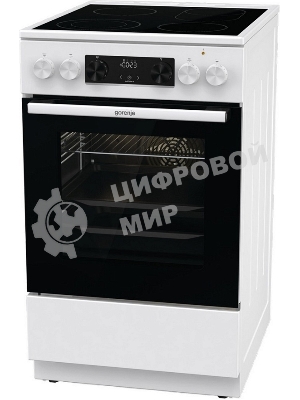 Плита электрическая Gorenje GECS5C70WA белый, конфорок 4 электрических, духовка 70 л, 50 см x 85 см x 59.4 см