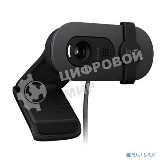 Веб-камера Logitech Brio 105 1920x1080, 30 кадр/с, USB Type-A, микрофон (шумоподавление), шторка приватности, автоосвещение, универсальное крепление