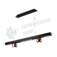 Подвесной светодиодный светильник Ambrella light FL5956 BK/GD черный/золото 4200K 18W 1000*70*1200 (Без ПДУ)