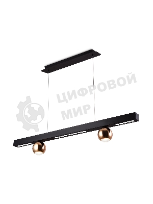 Подвесной светодиодный светильник Ambrella light FL5956 BK/GD черный/золото 4200K 18W 1000*70*1200 (Без ПДУ)